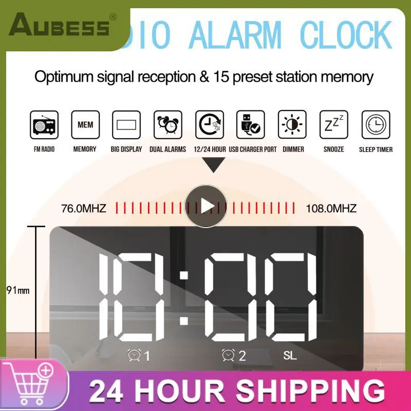 Fashion Usb Charging Digital Desk Clock 5v1a New Led Radio Alarm Clock Creative Snooze Electronic Clock High Quality Portable
Fashion Usb Charging Digital Desk Clock 5v1a New Led Radio Alarm Clock Creative Snooze Electronic Clock High Quality Portable