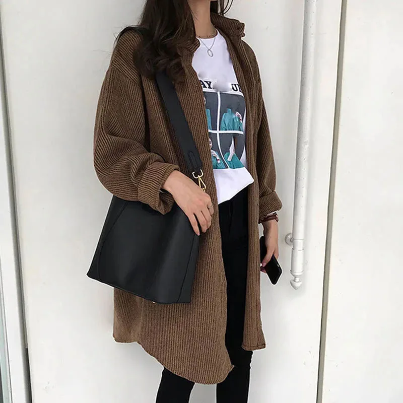 Lucyever Vintage Long Sleeve Brown Shirt Women 2022 Autumn Corduroy Turndown Collar Blouse Woman Single-breasted Shirts Tops
Lucyever Vintage Long Sleeve Brown Shirt Women 2022 Autumn Corduroy Turndown Collar Blouse Woman Single-breasted Shirts Tops