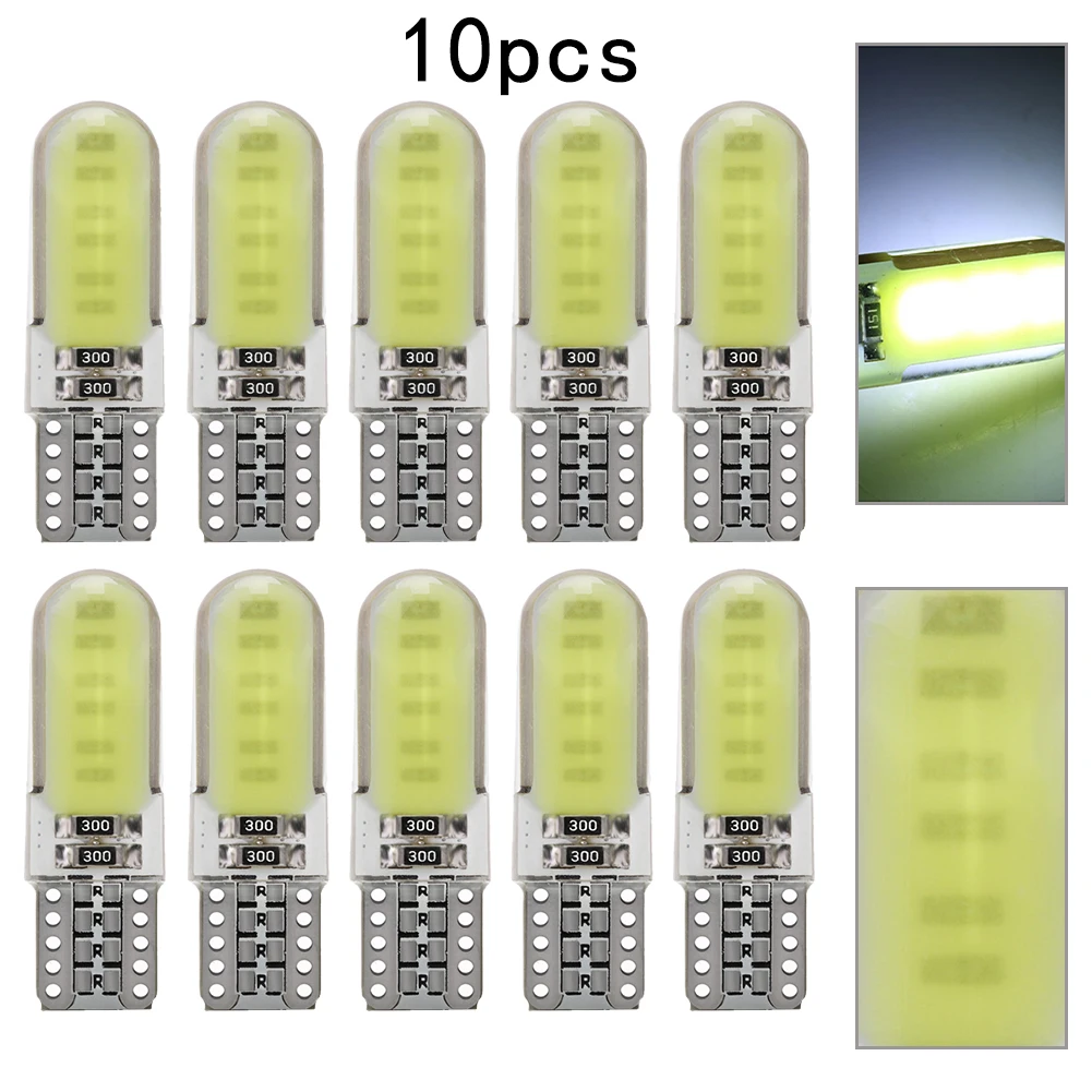 10PCS Durable Car Led T10-COB-12 Side Light White Car Van Canbus Error Free Xenon 12V 0.09A 1.08W Longlife 6500K W5W Plug
10PCS Durable Car Led T10-COB-12 Side Light White Car Van Canbus Error Free Xenon 12V 0.09A 1.08W Longlife 6500K W5W Plug