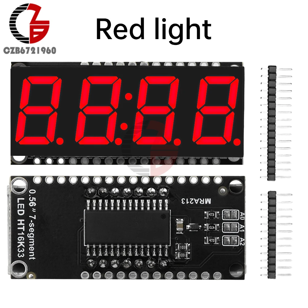 4-битный цифровой телефон, дисплей, модуль «сделай сам», часы, электронные наборы, 7-сегментный 1,5-дюймовый индикатор времени с платой драйвера HT16K33 
4-битный цифровой телефон, дисплей, модуль «сделай сам», часы, электронные наборы, 7-сегментный 1,5-дюймовый индикатор времени с платой драйвера HT16K33