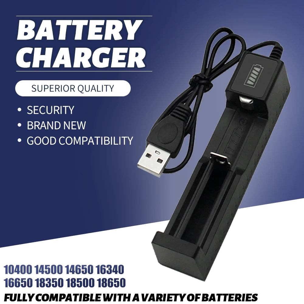 Smart Quick Charger Battery Charger 18650 USB for 14500 16650 14650 18500 1 Slot Universal Rechargeable Lithium Battery Charger
Smart Quick Charger Battery Charger 18650 USB for 14500 16650 14650 18500 1 Slot Universal Rechargeable Lithium Battery Charger
