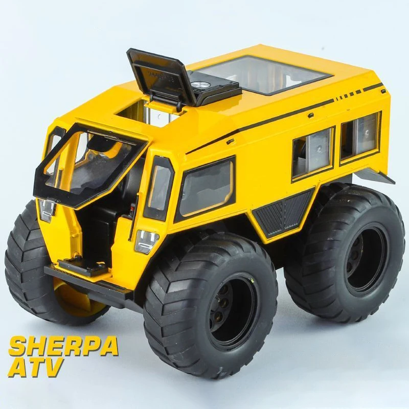 1:24 российский вездеход SHERP ATV модель автомобиля из сплава со звуком и фотографией
