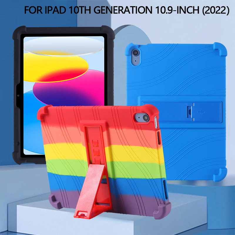 4 Thicken Cornors Silicon Cover Case with Kickstand For iPad 10.9 2022 (iPad 10th Gen) A2757 A2777 A2696 Shockproof Funda Kids
4 Thicken Cornors Silicon Cover Case with Kickstand For iPad 10.9 2022 (iPad 10th Gen) A2757 A2777 A2696 Shockproof Funda Kids