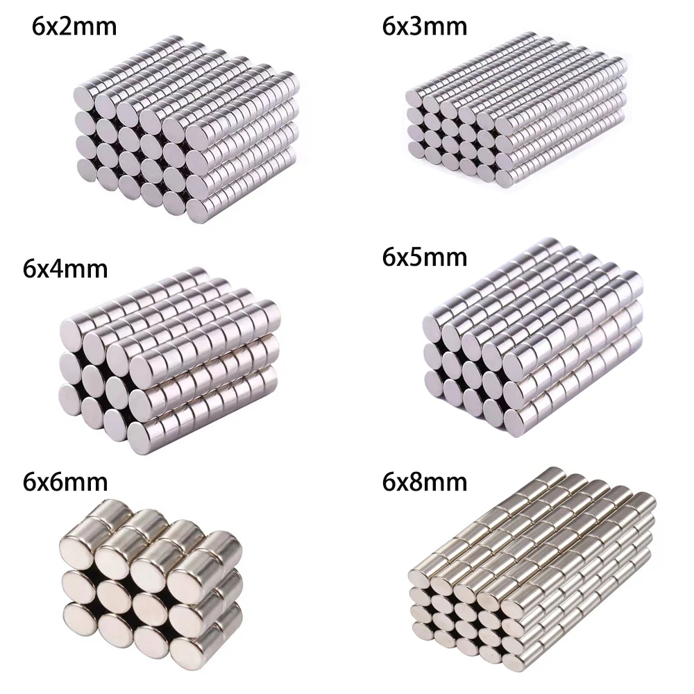 Neodymium Magnet NdFeB Powerful Permanent Magnetic Round Rare Earth N35 Magnets Diameter 6mm Thickness 2/3/4/5/6/8mm 
Neodymium Magnet NdFeB Powerful Permanent Magnetic Round Rare Earth N35 Magnets Diameter 6mm Thickness 2/3/4/5/6/8mm