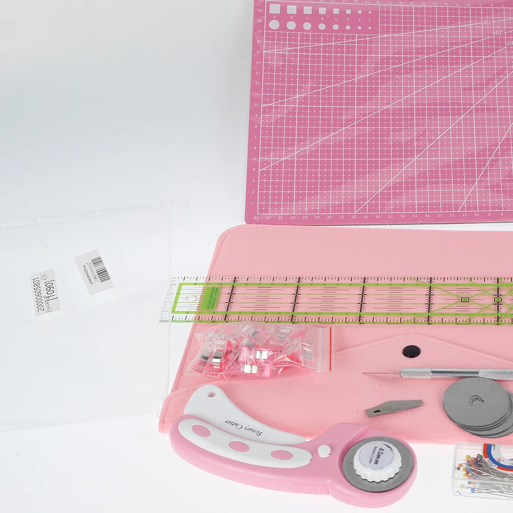 45 mm Rotary Fabric Cutter Set Cutting Mat Replacement Blades Fabric Clips Patchwork Ruler
45 mm Rotary Fabric Cutter Set Cutting Mat Replacement Blades Fabric Clips Patchwork Ruler