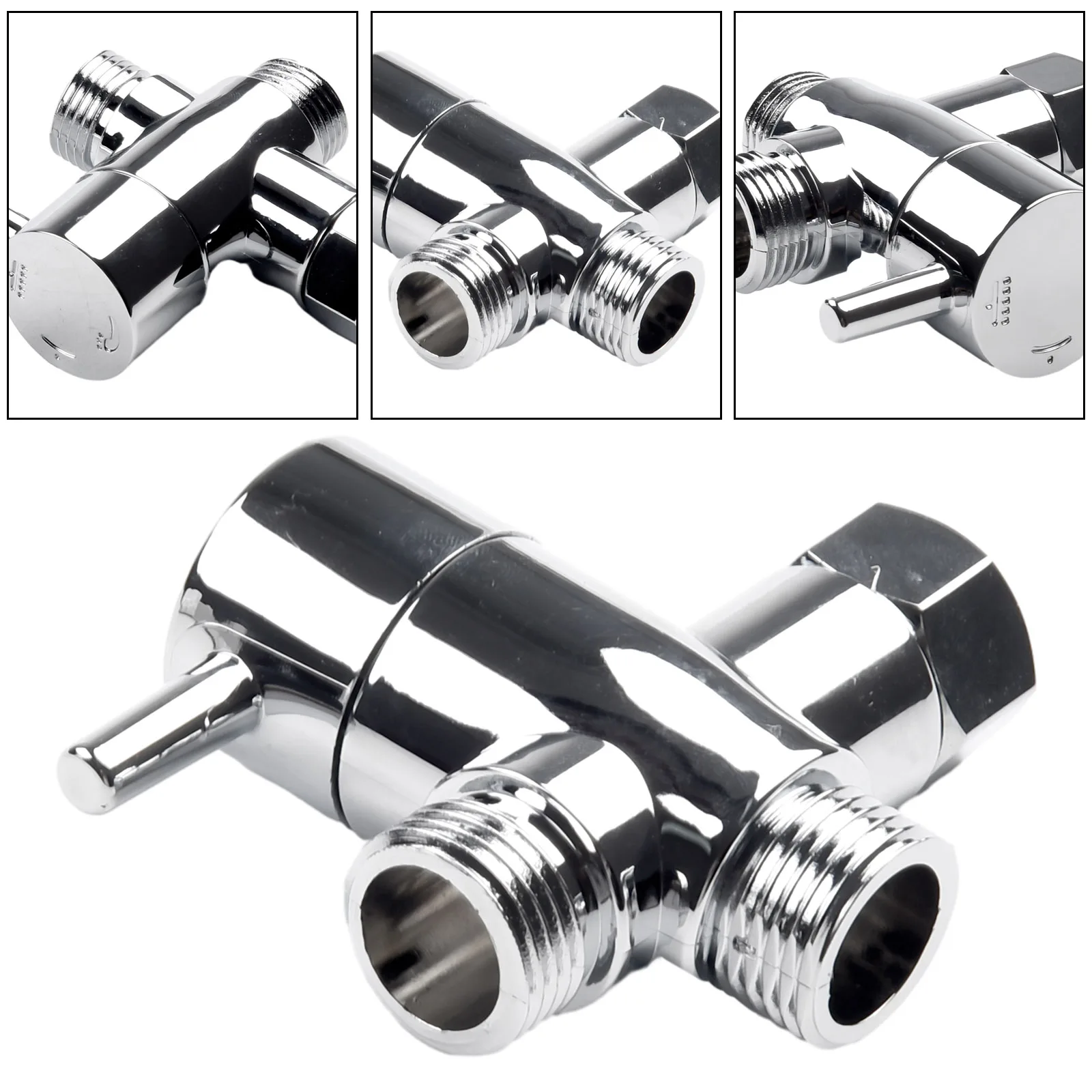 G1/2 In 3-Way Brass Diverter Valve T Adapter Converter Chrome For Shower Head Diverter Valve Three-way Water Distribution Valve
G1/2 In 3-Way Brass Diverter Valve T Adapter Converter Chrome For Shower Head Diverter Valve Three-way Water Distribution Valve