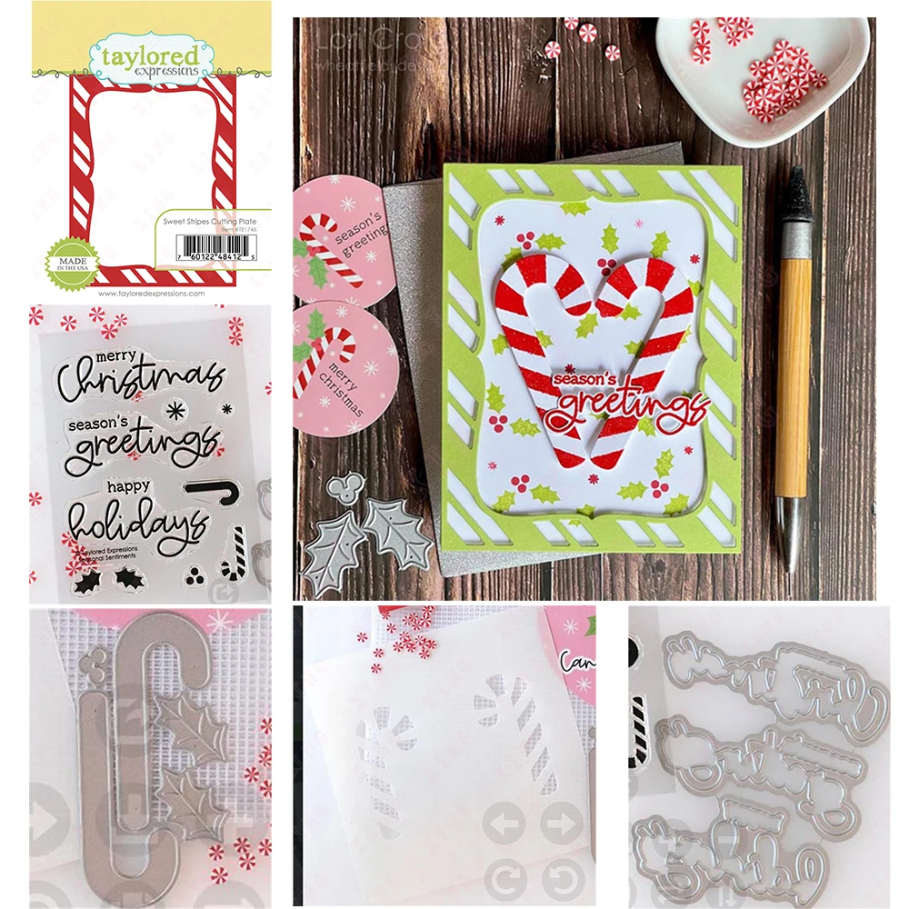 New Scrapbook Deco Embossing Stamps Stencils Diy Handmade Craft Reusable Molds Sweet Stripes Cutting Plate Candy Cane Metal Dies
New Scrapbook Deco Embossing Stamps Stencils Diy Handmade Craft Reusable Molds Sweet Stripes Cutting Plate Candy Cane Metal Dies