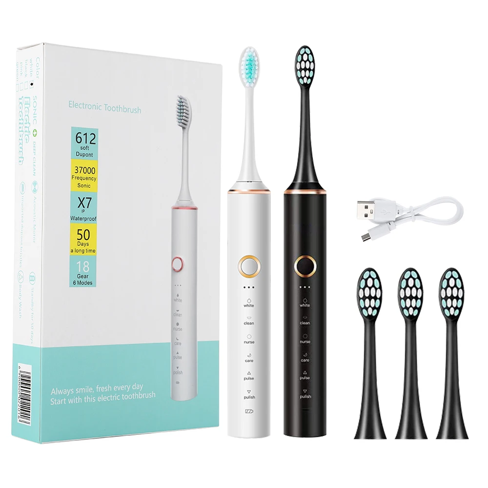 Sonic Toothbrush Electric Tooth Brush for Adults Children Kids Teeth Cleaning Whitening USB Rechargeable with Replacement Nozzle
Sonic Toothbrush Electric Tooth Brush for Adults Children Kids Teeth Cleaning Whitening USB Rechargeable with Replacement Nozzle