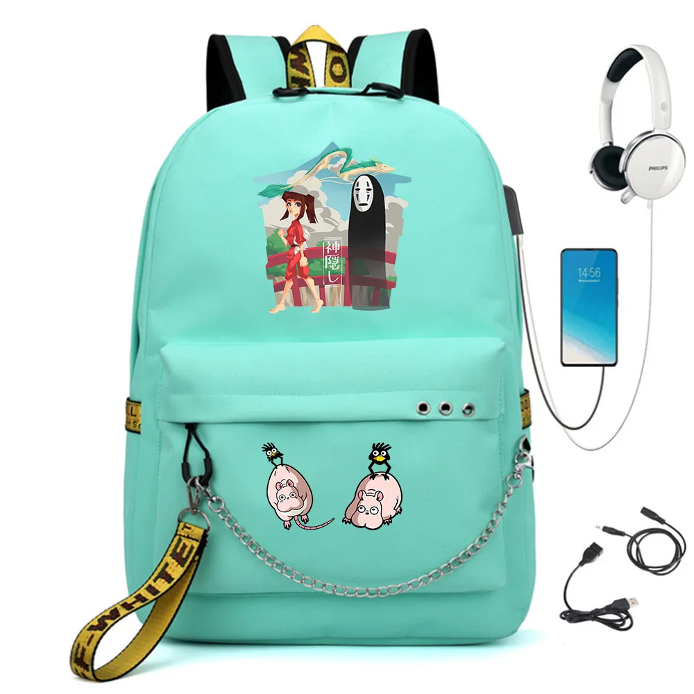 Anime Spirited Away Nylon Backpack Casual USB Charge Schoolbag Packsack Cartoon Student Teenager Knapsack Laptop Bag Zip Bookbag
Anime Spirited Away Nylon Backpack Casual USB Charge Schoolbag Packsack Cartoon Student Teenager Knapsack Laptop Bag Zip Bookbag