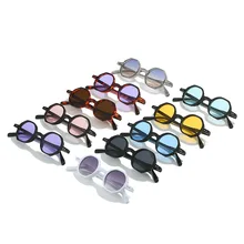Classic Round Sunglasses Women Vintage Circle Design Sun Glasses For Women Male Small Frame Metal Colorful Ocean Mirror Retro