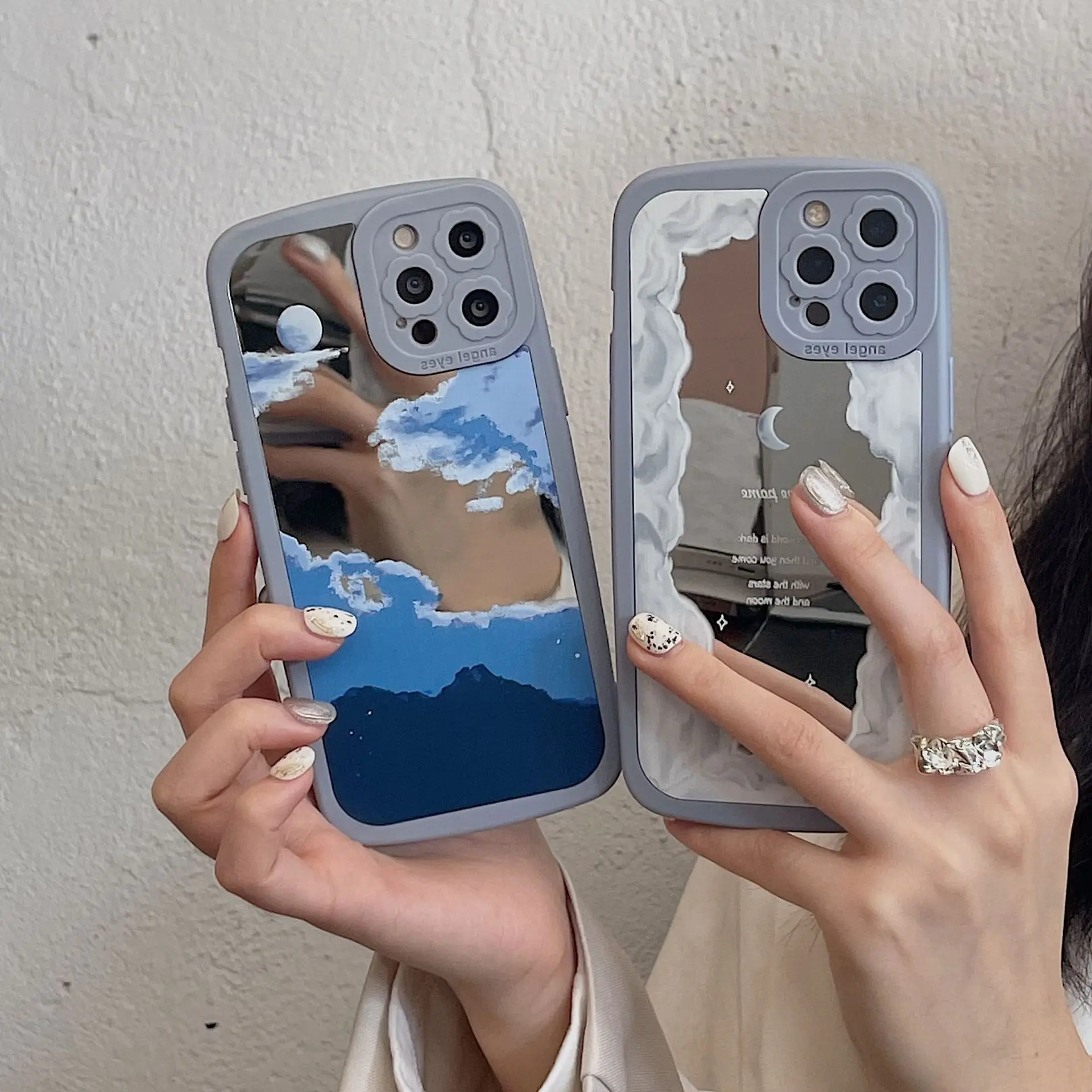 Cartoon White Cloud Moon Back Mirror Phone Case For iphone 14 13 12 11 Pro Max X XR XSMAX 7 8 Plus TPU Fashion new products
Cartoon White Cloud Moon Back Mirror Phone Case For iphone 14 13 12 11 Pro Max X XR XSMAX 7 8 Plus TPU Fashion new products