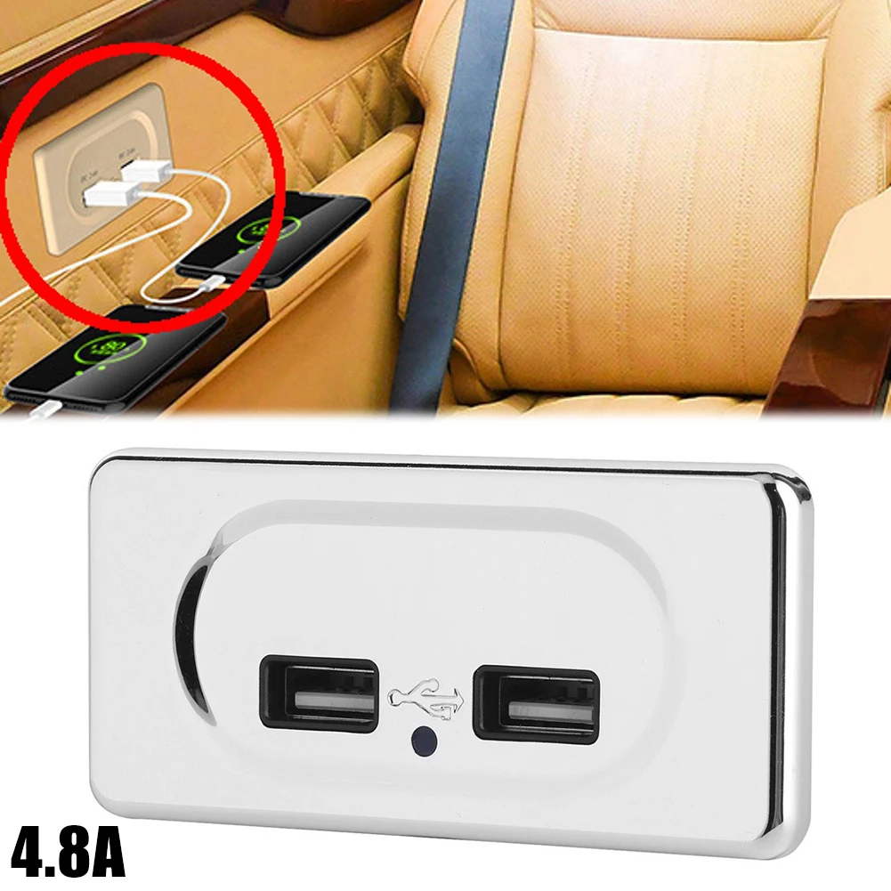 Car USB Charger Socket 4.8A Fast Charging Power Outlet With LED Indicator Light Universal Accessories For RV Boat Camper Bus
Car USB Charger Socket 4.8A Fast Charging Power Outlet With LED Indicator Light Universal Accessories For RV Boat Camper Bus