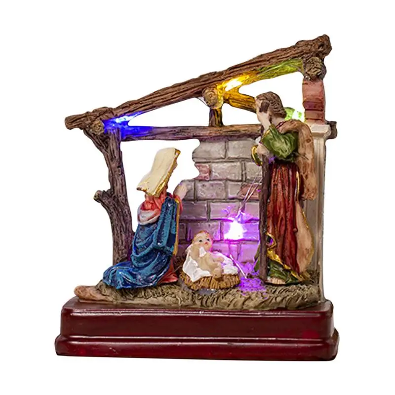 Resin Christmas Nativity Scene Ornament Nativity Sets For Christmas Indoor Table Decor With LED Light Nativity Scene Set
Resin Christmas Nativity Scene Ornament Nativity Sets For Christmas Indoor Table Decor With LED Light Nativity Scene Set