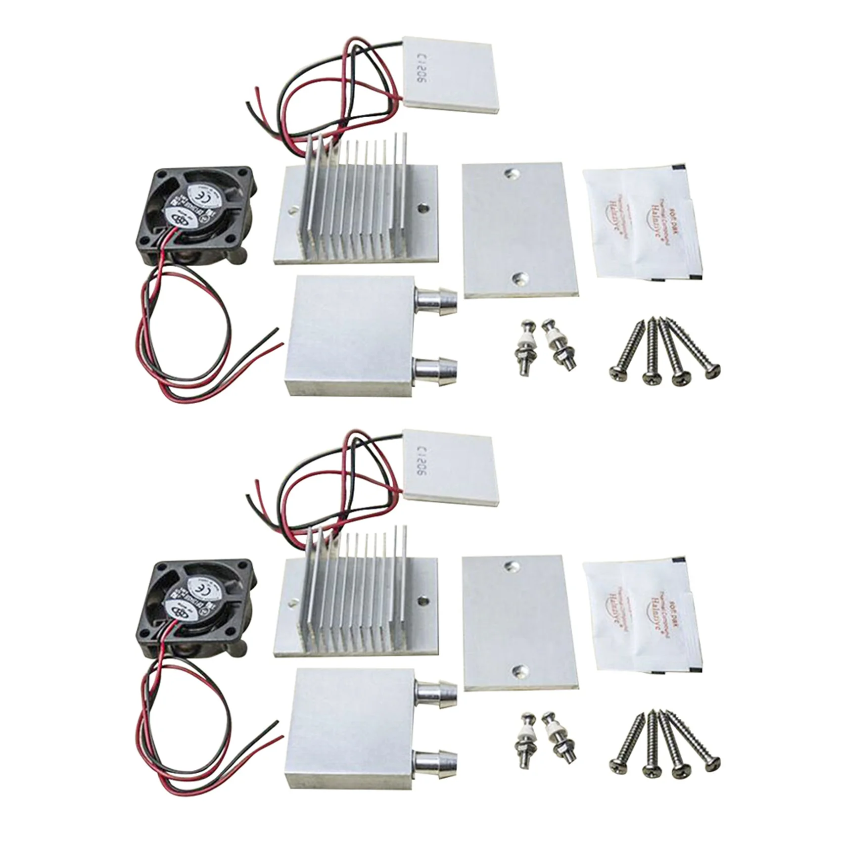 2X DIY Kit TEC1-12706 Thermoelectric Peltier Module Water Cooler Cooling System 60W
2X DIY Kit TEC1-12706 Thermoelectric Peltier Module Water Cooler Cooling System 60W