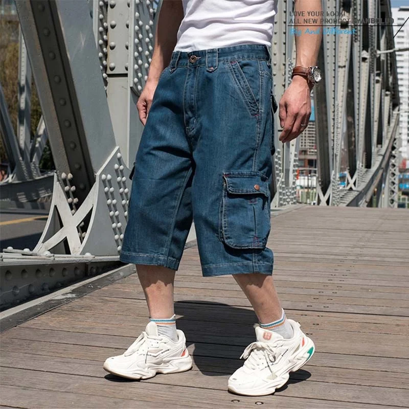 Mcikkny Vintage Men's Cargo Summer Denim Shorts Multi Pockets Blue Straight Short Jeans For Male Plus Size 30-46
Mcikkny Vintage Men's Cargo Summer Denim Shorts Multi Pockets Blue Straight Short Jeans For Male Plus Size 30-46