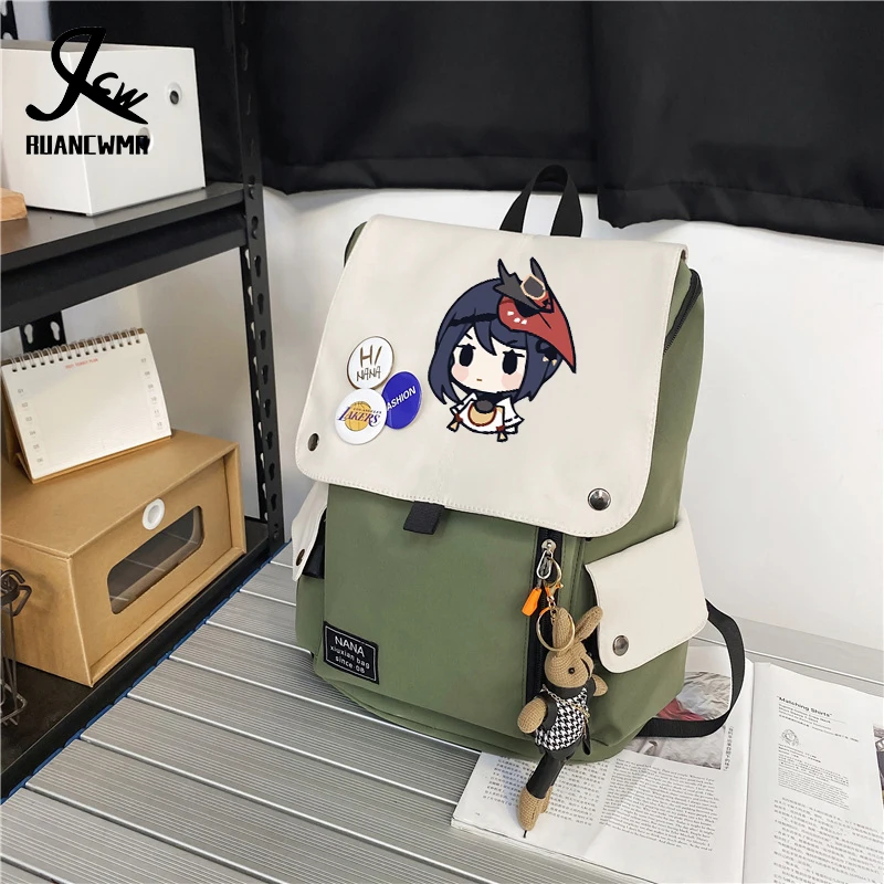 

Game Genshin Impact Sayu Kokomi Yoimiya Gorou Kazuha Thoma Ayaka Beelzebul Kujo Sara Yae Miko School Backpack Student Bag Gift 7