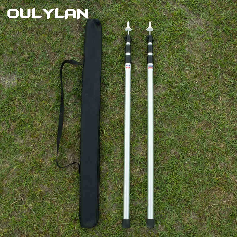 

Portable Retractable Canopy Pole Outdoor Shelter Awning Rod 2.3M Adjustable 3-section Tent Bracket Heavy Duty Aluminum Alloy