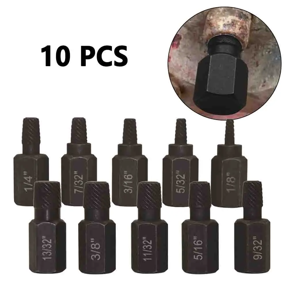 10pcs Screw Tap Nuts Extractor Broken Head Removal Dies Spiral Design Drill Bits Set For Wood Layers Power Tool Accessories
10pcs Screw Tap Nuts Extractor Broken Head Removal Dies Spiral Design Drill Bits Set For Wood Layers Power Tool Accessories