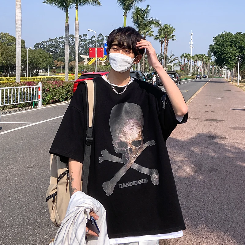 Хлопковые футболки с рисунком черепа, мужские летние модные тренды, большие размеры, уличная одежда, подростковые готические футболки с кор...
Хлопковые футболки с рисунком черепа, мужские летние модные тренды, большие размеры, уличная одежда, подростковые готические футболки с кор...