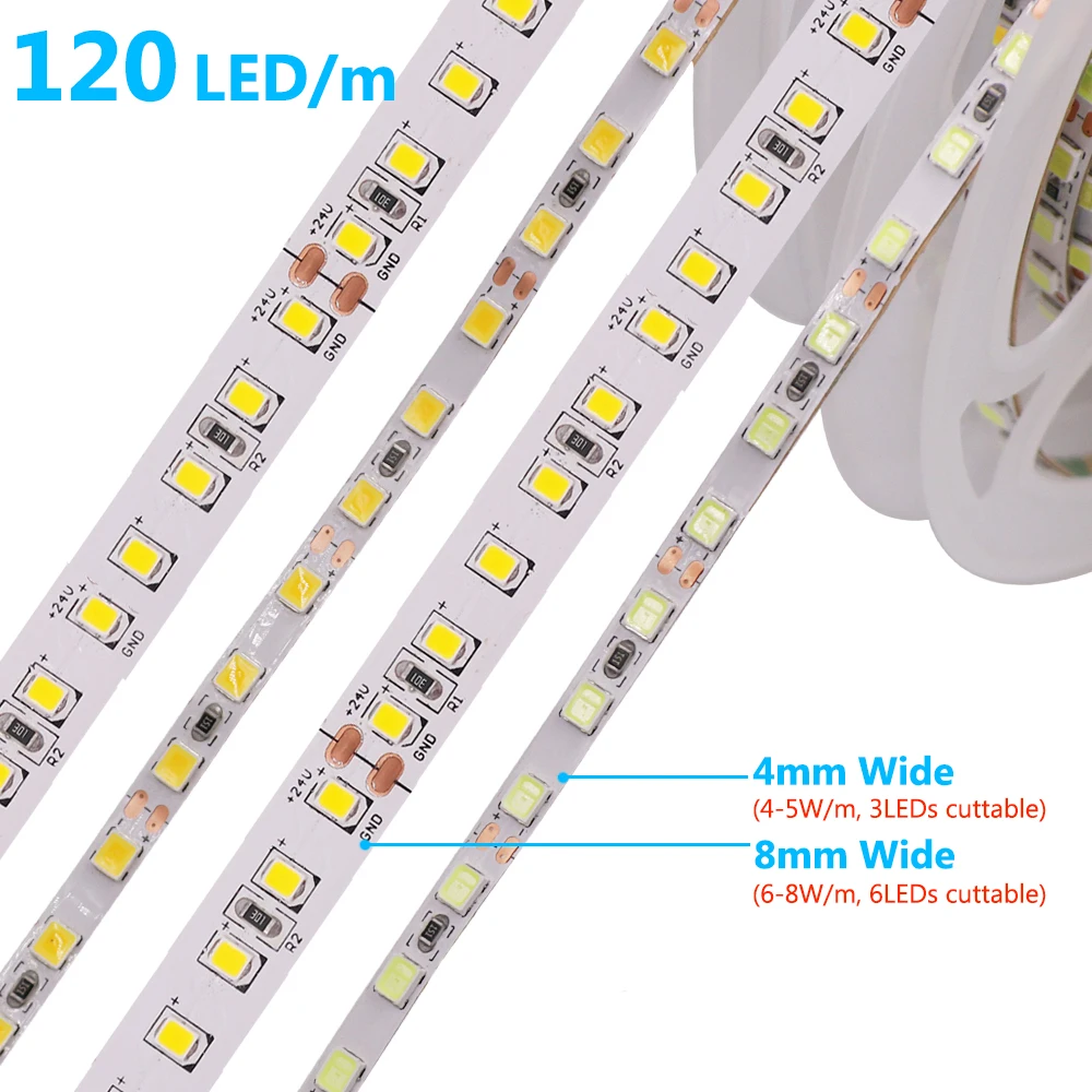 12V LED Strip Light 4mm 8mm 120LEDs/m 2835 Flexible Tape Light Ribbon Warm/ Natural/ Cool White for Home Decor Kitchen Lighting
12V LED Strip Light 4mm 8mm 120LEDs/m 2835 Flexible Tape Light Ribbon Warm/ Natural/ Cool White for Home Decor Kitchen Lighting