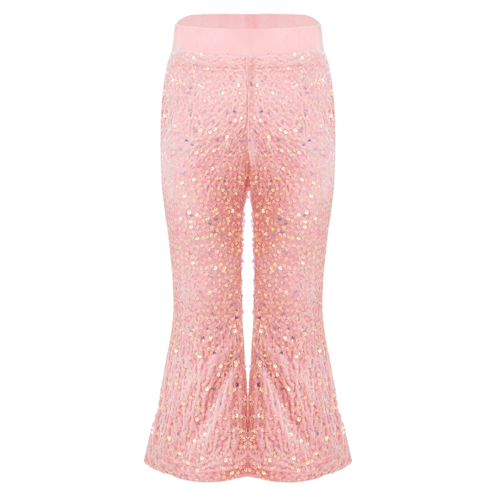 Shiny Sequins Velvet Flared Long Pants for Kids Girls Casual Loose Elastic Waistband Bell-bottoms Jazz Dance Performance Costume
Shiny Sequins Velvet Flared Long Pants for Kids Girls Casual Loose Elastic Waistband Bell-bottoms Jazz Dance Performance Costume