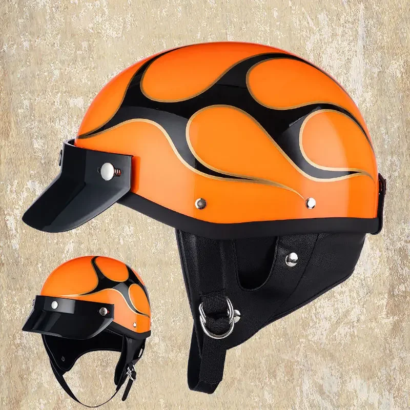 Motorcycle Helmet Summer Retro Locomotive Lightweight for Harley Helmet Half Helmet Four Season Safety Electric Car Scoop Helmet
Motorcycle Helmet Summer Retro Locomotive Lightweight for Harley Helmet Half Helmet Four Season Safety Electric Car Scoop Helmet