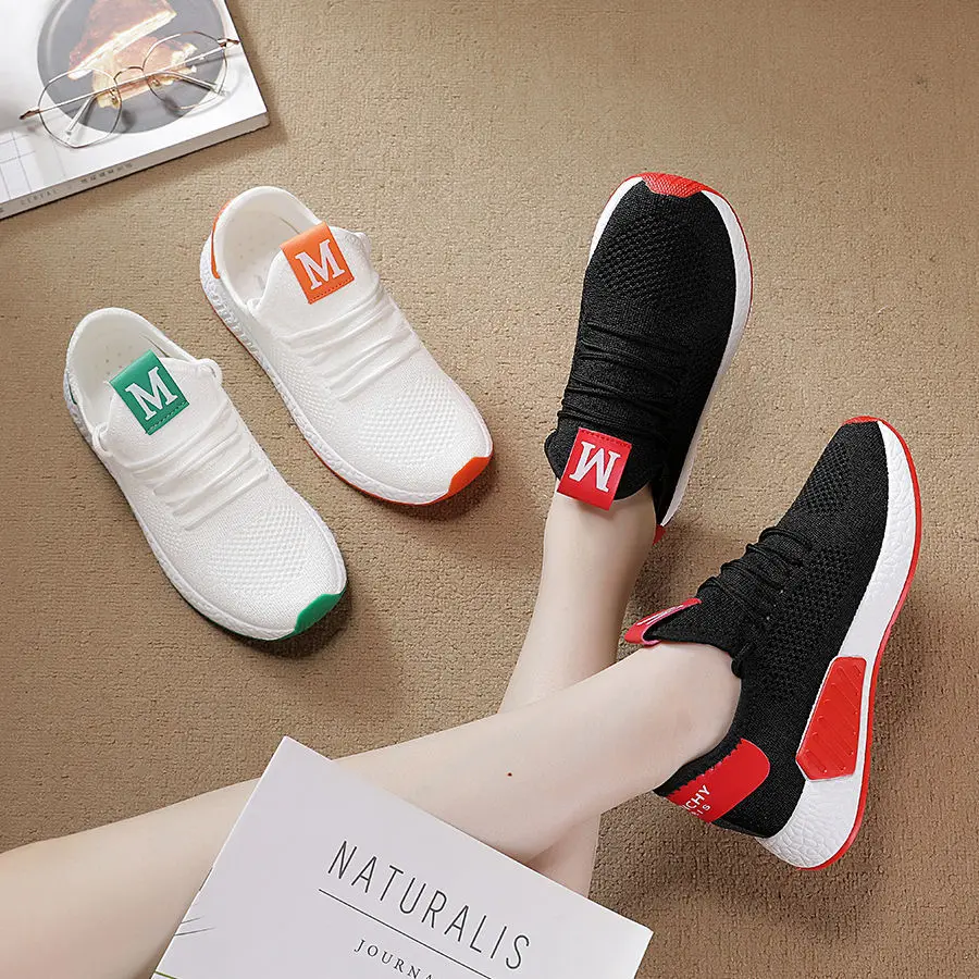 

Platform Sneakers Women Autumn New Hida Luxury Shoes All-Match Lace Up Casual Shoes For Women 2021 Breathable Air Mesh Sneakers
