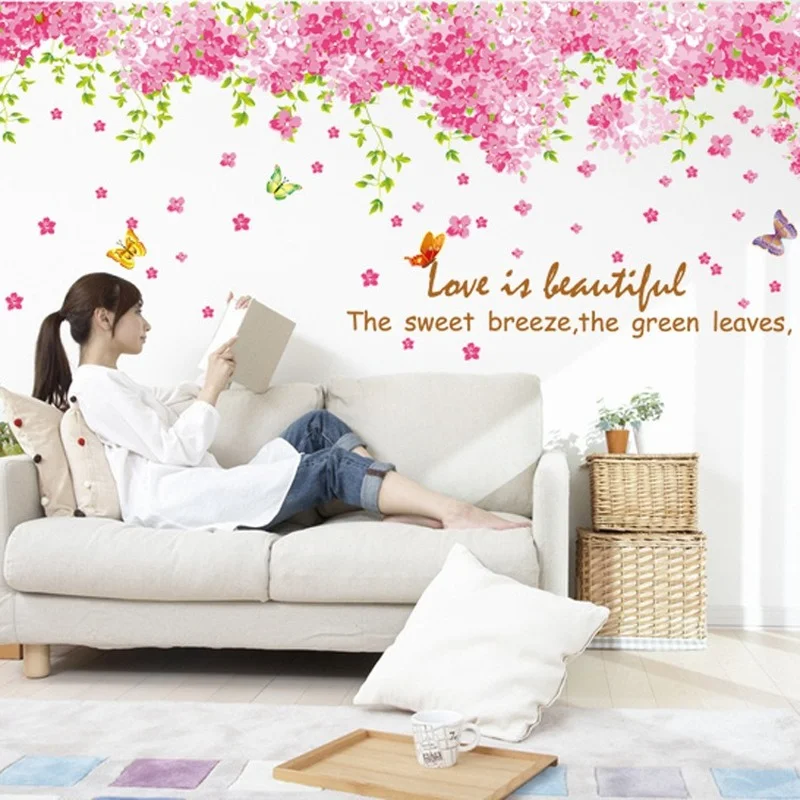 Vinyl Romantic Flower Tree Wall Stickers Vintage Posters Butterfly Living Room Bedroom Home Decoration Wallpaper Decors Murals
Vinyl Romantic Flower Tree Wall Stickers Vintage Posters Butterfly Living Room Bedroom Home Decoration Wallpaper Decors Murals
