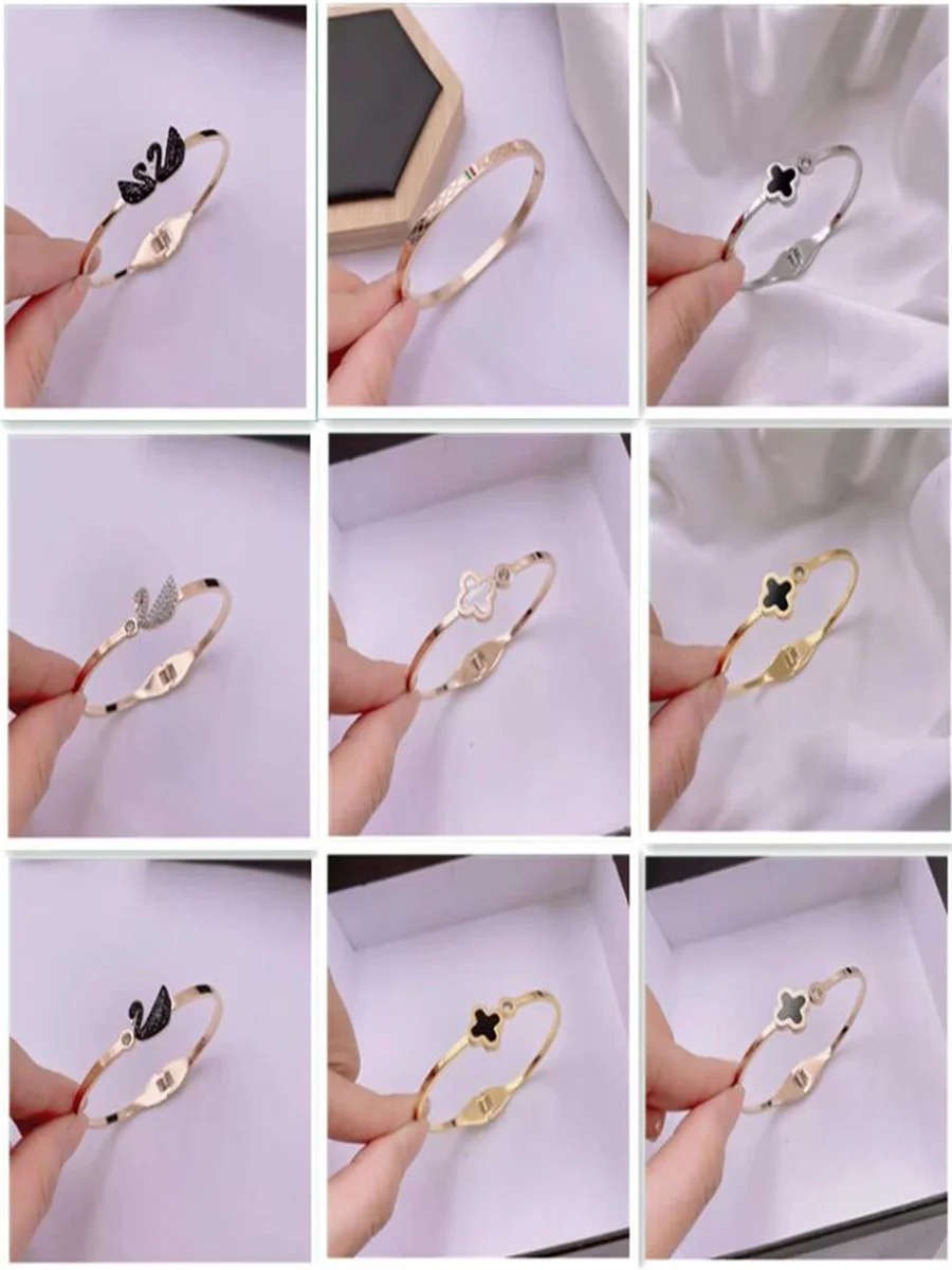 Titanium bracelet female Korean version of lucky grass swan 18k rose gold stainless steel jewelry colorfast bracelet for woman
Titanium bracelet female Korean version of lucky grass swan 18k rose gold stainless steel jewelry colorfast bracelet for woman
