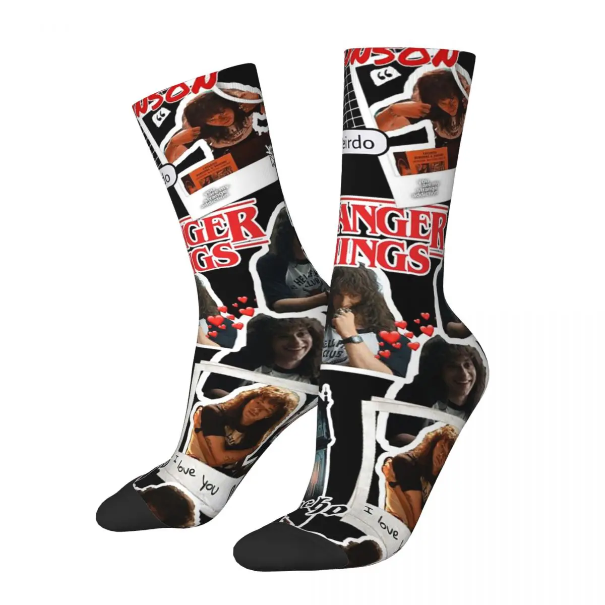 Hip-hop Eddie Munson Stranger Things Football Socks Polyester Middle Tube Socks for Women Men
Hip-hop Eddie Munson Stranger Things Football Socks Polyester Middle Tube Socks for Women Men