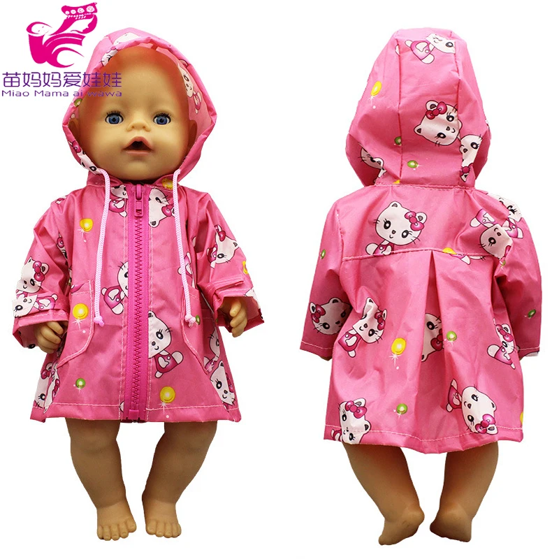 

43 cm baby doll raincoat outfit set 18 inch American og girl doll clothes girl play toy doll wears