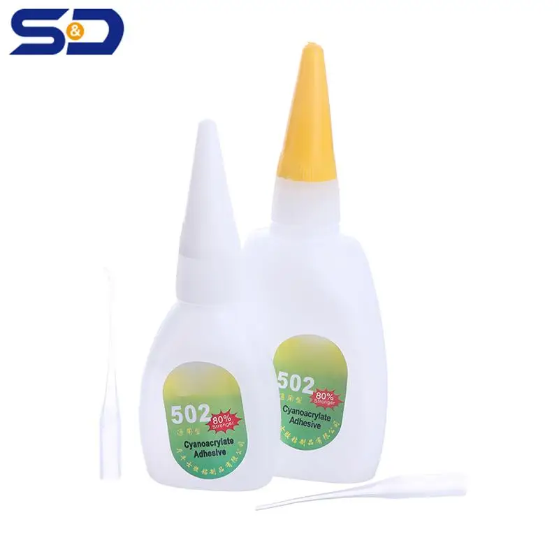 15/30G 502 Super Glue Instant Quick Dry Cyanoacrylate Strong Adhesive Quick Bond Leather Rubber Metal Office Supplies Fast Glue
15/30G 502 Super Glue Instant Quick Dry Cyanoacrylate Strong Adhesive Quick Bond Leather Rubber Metal Office Supplies Fast Glue