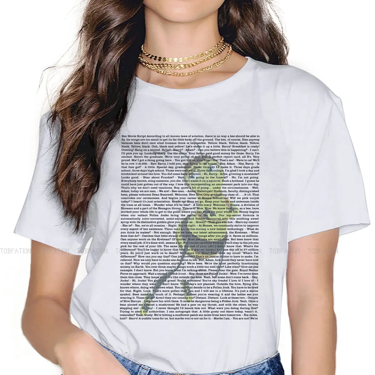 Script Casual TShirt Bee Movie Barry B Byson Cartoon Printing Streetwear Leisure T Shirt Women Unique Gift Idea
Script Casual TShirt Bee Movie Barry B Byson Cartoon Printing Streetwear Leisure T Shirt Women Unique Gift Idea