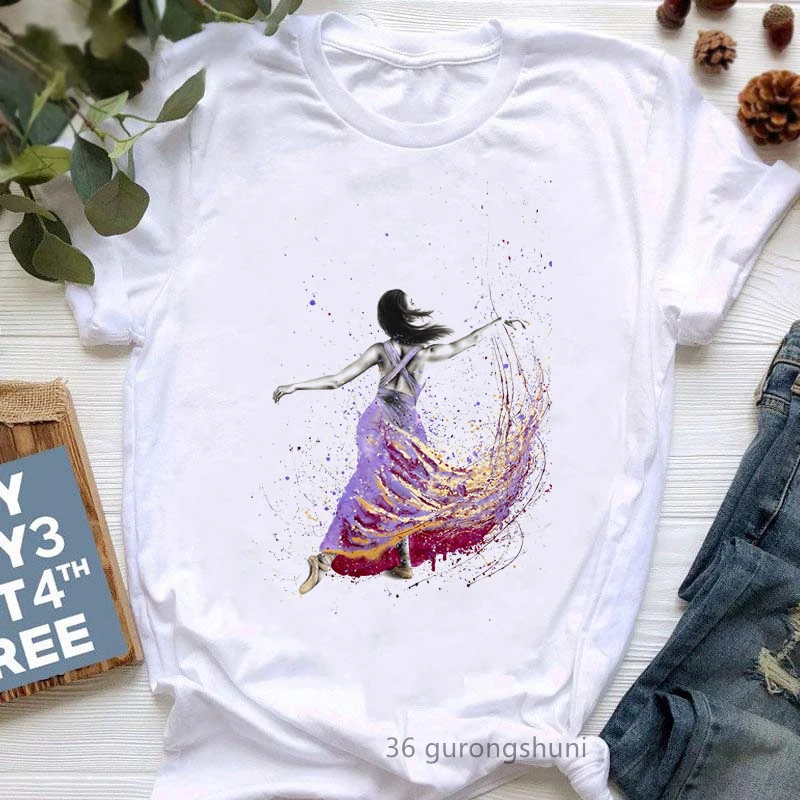 Watercolor Dancer Print T Shirt Girls Aesthetic Clothes Cool White Short Sleeve Tshirt Femme Summer Fashion T-Shirt
Watercolor Dancer Print T Shirt Girls Aesthetic Clothes Cool White Short Sleeve Tshirt Femme Summer Fashion T-Shirt