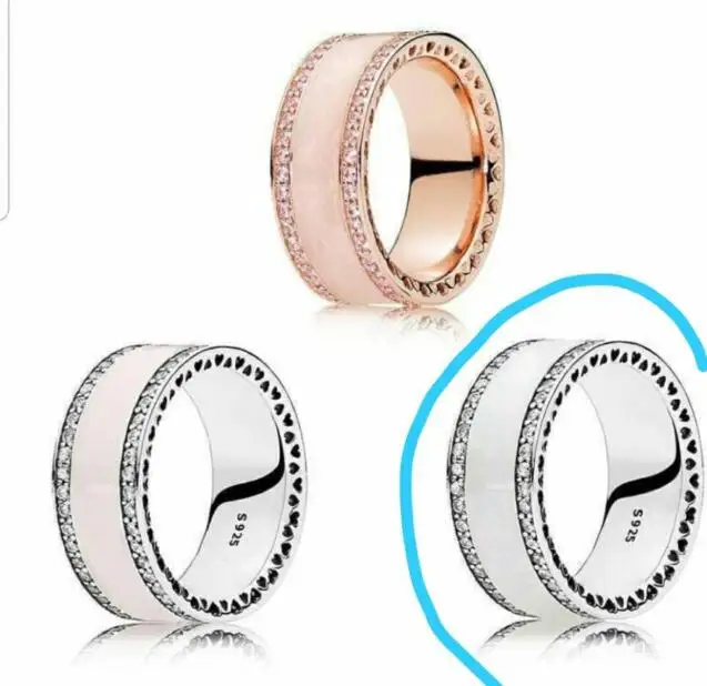 925 Sterling Silver pan Ring Rose Gold Pink Hearts Of Rings With Crystal For Women Wedding Gift Jewelry
925 Sterling Silver pan Ring Rose Gold Pink Hearts Of Rings With Crystal For Women Wedding Gift Jewelry