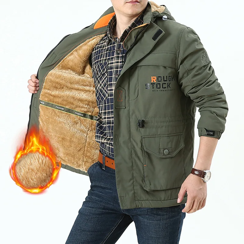 Men Fleece Windbreak Plus Thick Warm Windproof Fur Coats Male Military Hooded Anorak Jackets Men's Winter Jackets
Men Fleece Windbreak Plus Thick Warm Windproof Fur Coats Male Military Hooded Anorak Jackets Men's Winter Jackets