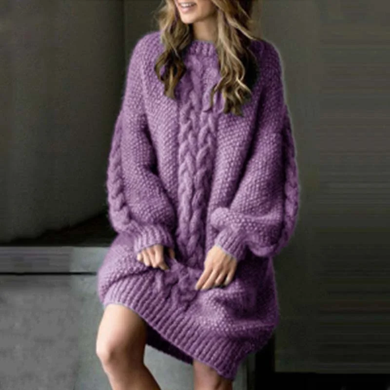 2022 Fashion Women's Knitted Sweater Dress Long Sleeves Solid Color Casual O-Neck Sexy Outfits Pullovers S-5XL New Autumn Winter
2022 Fashion Women's Knitted Sweater Dress Long Sleeves Solid Color Casual O-Neck Sexy Outfits Pullovers S-5XL New Autumn Winter