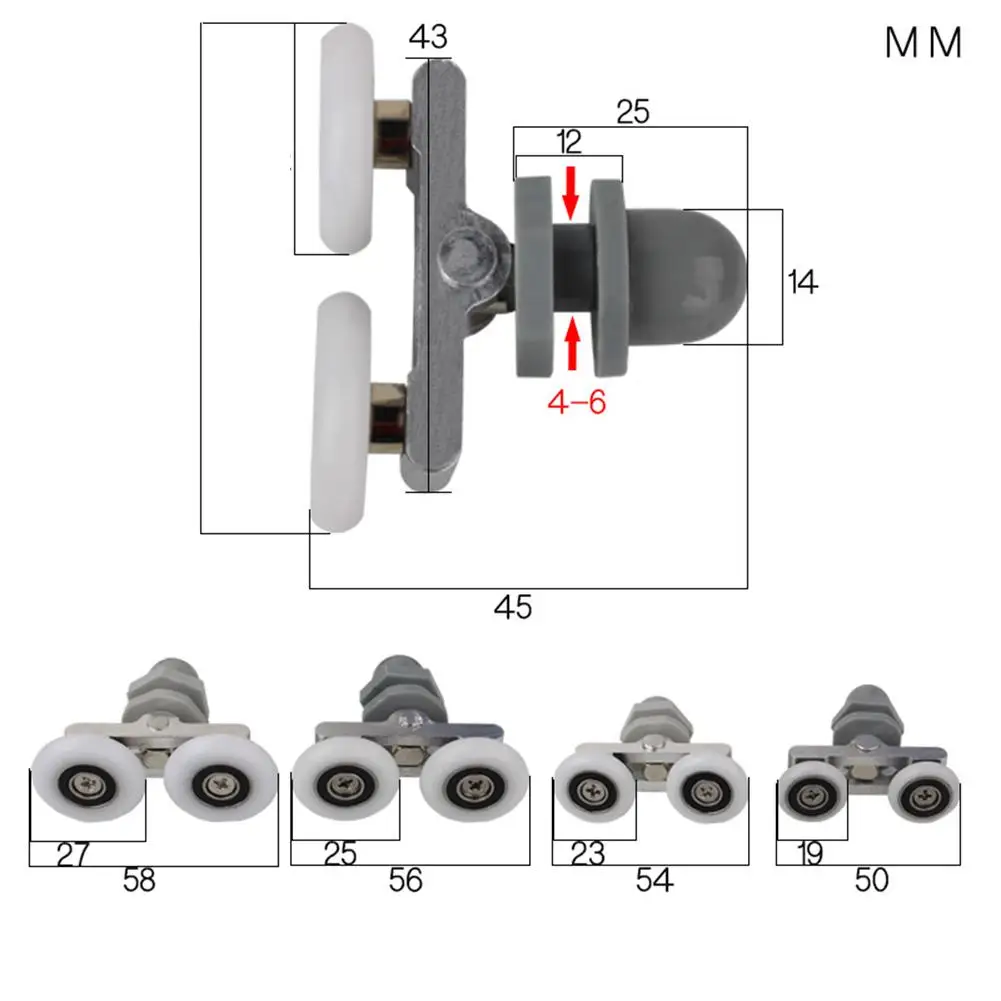 Practical Useful Durable Shower Door Rollers Twin Bottom Wear-Resistant 19/23/25/27mm Dia Accessories Bathroom
Practical Useful Durable Shower Door Rollers Twin Bottom Wear-Resistant 19/23/25/27mm Dia Accessories Bathroom