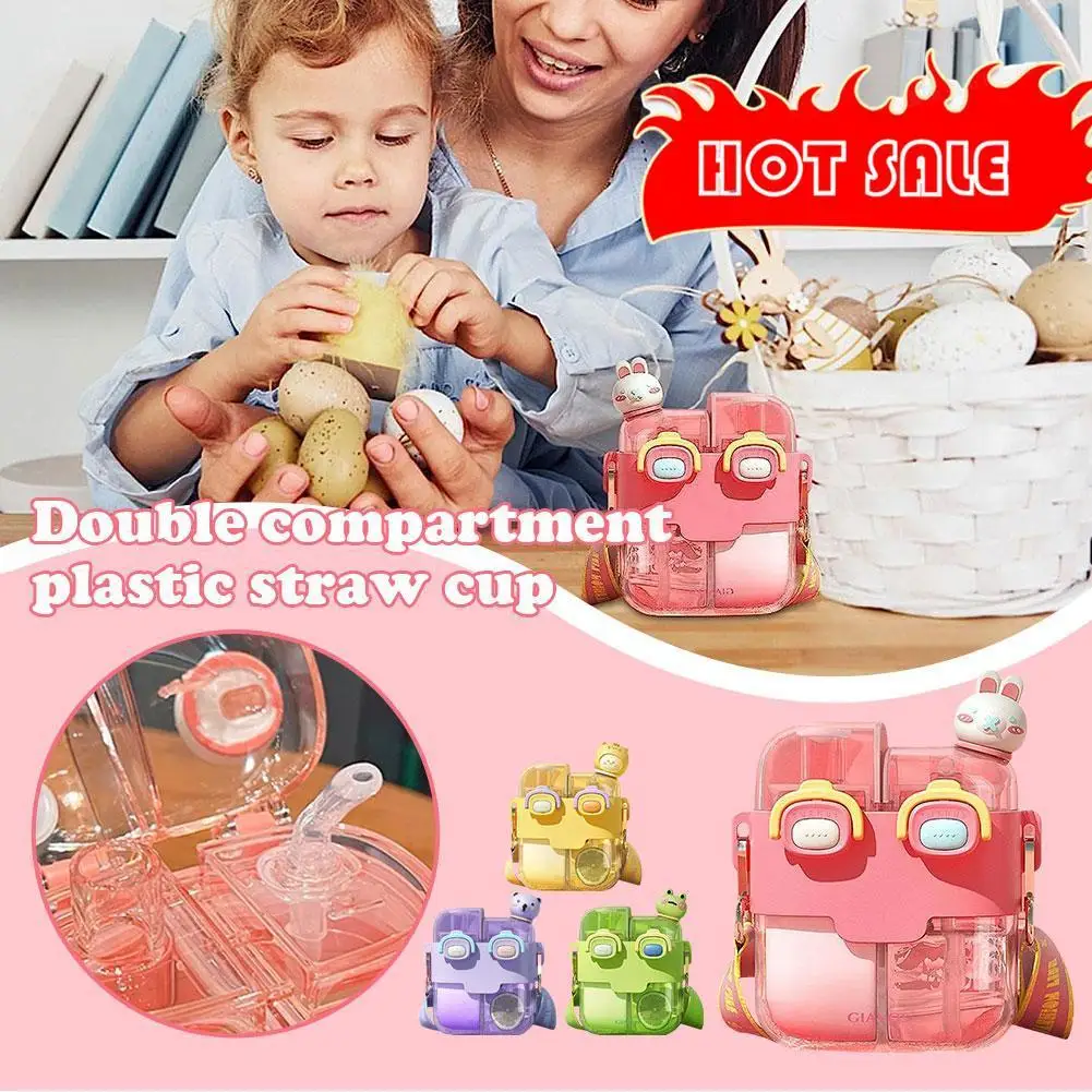 Drinking Bottle Large-Capacity Double-Bin Plastic Straw Portable Cup Children With Bottle Cartoon Carrying Beauty Water Out Z4M7
Drinking Bottle Large-Capacity Double-Bin Plastic Straw Portable Cup Children With Bottle Cartoon Carrying Beauty Water Out Z4M7