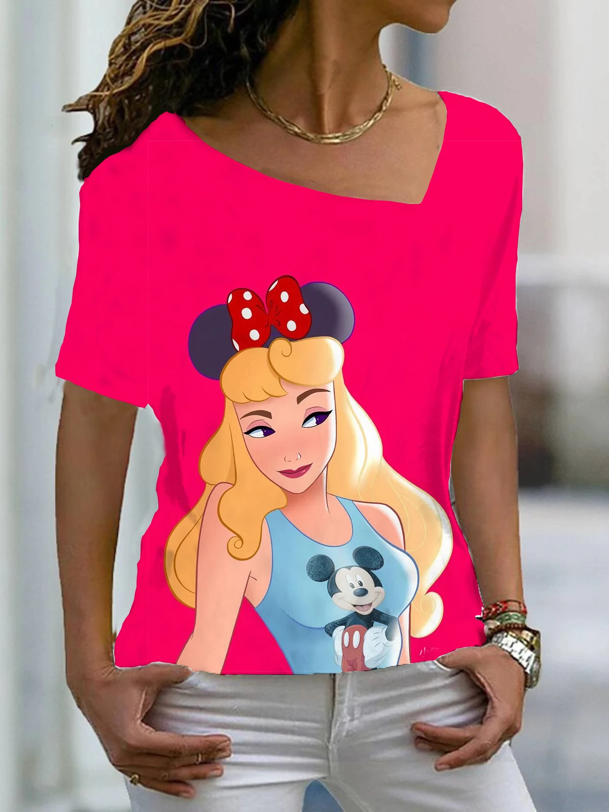 Women's -shir T Shirts for Women Clothing Disney Woman T-shirts T-SHIRT WOMAN CROP TOP Short Sleeve T-shirts The New Beach Tunic
Women's -shir T Shirts for Women Clothing Disney Woman T-shirts T-SHIRT WOMAN CROP TOP Short Sleeve T-shirts The New Beach Tunic
