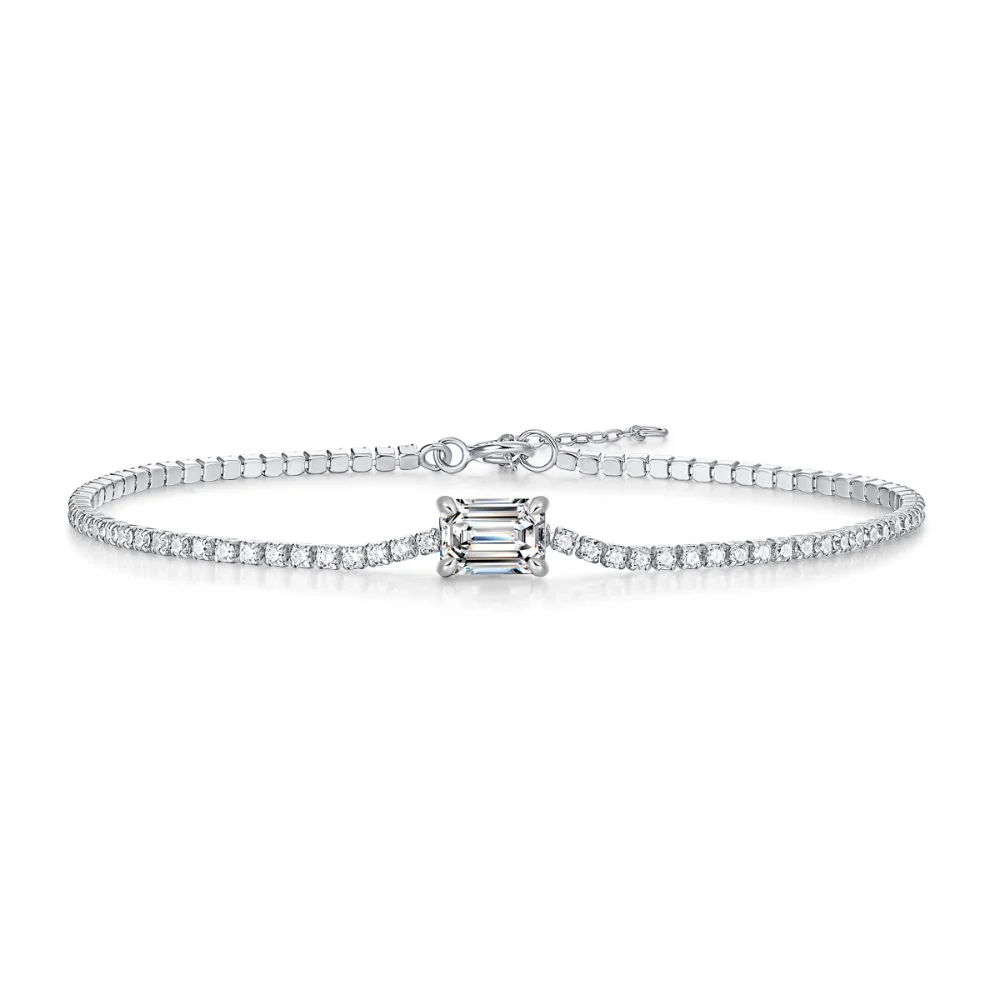 Moissanite Bracelet 18K White Gold 1 Carat D Color VVSI Diamond Bangles Pendant 925 Sterling Silver Chain Bracelet Fine Jewelry
Moissanite Bracelet 18K White Gold 1 Carat D Color VVSI Diamond Bangles Pendant 925 Sterling Silver Chain Bracelet Fine Jewelry