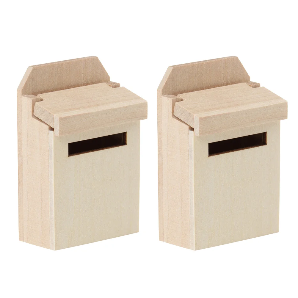 

Мини почтовый ящик мебель для нежного дома Миниатюрная модель Декор поставка деревянных принадлежностей украшения