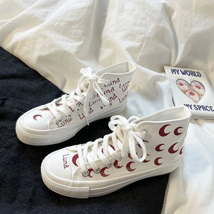 High Top Sneakers for Women All-match Student Women Flats New High-top Women Canvas Shoes
High Top Sneakers for Women All-match Student Women Flats New High-top Women Canvas Shoes