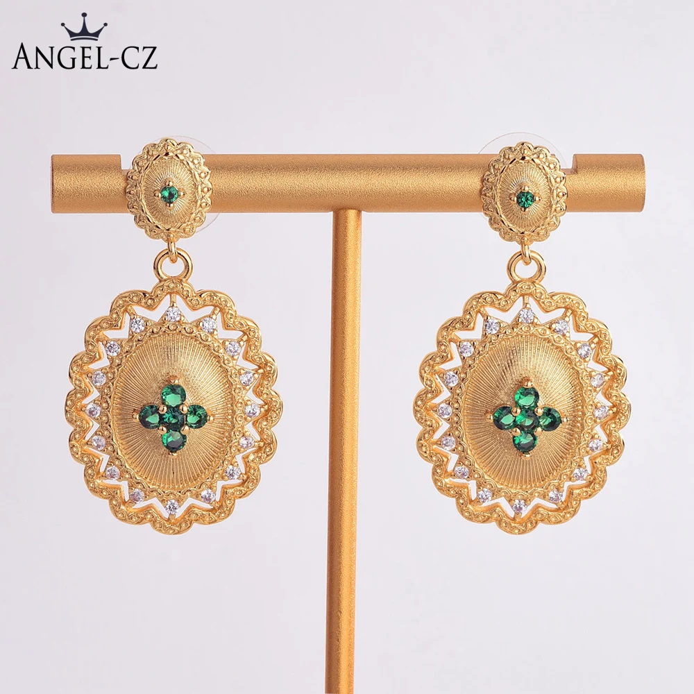 ANGELCZ Nigerian Style Ladies Jewelry Round Shape Big Drop Earrings Party Clothing Accessories AE281
ANGELCZ Nigerian Style Ladies Jewelry Round Shape Big Drop Earrings Party Clothing Accessories AE281