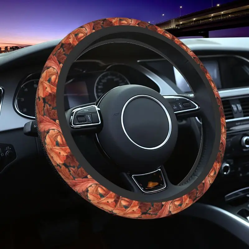 William Morris Acanthus Floral Pattern Steering Wheel Cover for Women Steering Wheel Protector Universal 37-38cm Car Accessories
William Morris Acanthus Floral Pattern Steering Wheel Cover for Women Steering Wheel Protector Universal 37-38cm Car Accessories