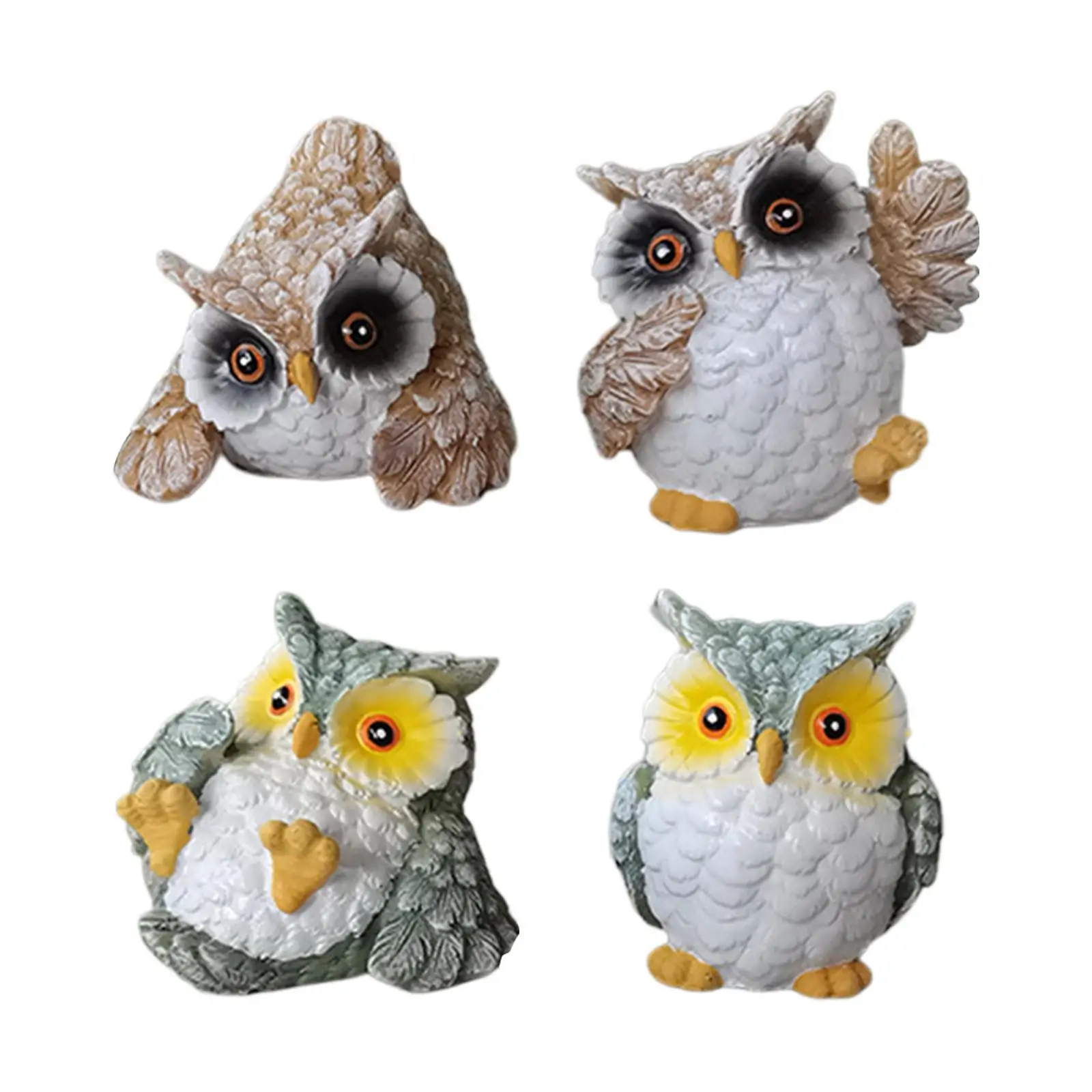4Pcs Resin Owl Statue Realistic Sculpture for Office Tabletop Patio Fairy Garden Decor
4Pcs Resin Owl Statue Realistic Sculpture for Office Tabletop Patio Fairy Garden Decor