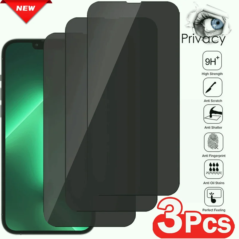 3PCS Full Cover Privacy Screen Protectors For iPhone 14 13 12 11 Pro Xs Max Anti-privacy Film Protective Glass For Phone XR X 6
3PCS Full Cover Privacy Screen Protectors For iPhone 14 13 12 11 Pro Xs Max Anti-privacy Film Protective Glass For Phone XR X 6