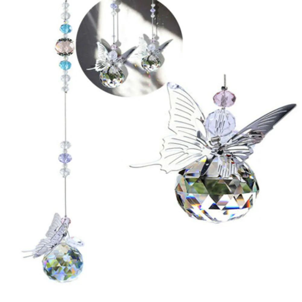 Crystal Ball Wind Chimes Hanging Sun Catchers Rainbow Maker Windchime Butterfly Pendant Home Garden Decoration
Crystal Ball Wind Chimes Hanging Sun Catchers Rainbow Maker Windchime Butterfly Pendant Home Garden Decoration