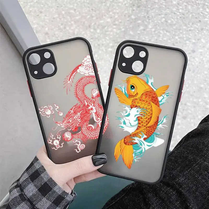 Chinese Dragon carp Phone Case matte transparent For iphone 11 12 13 7 8 plus mini x xs xr pro max cover
Chinese Dragon carp Phone Case matte transparent For iphone 11 12 13 7 8 plus mini x xs xr pro max cover