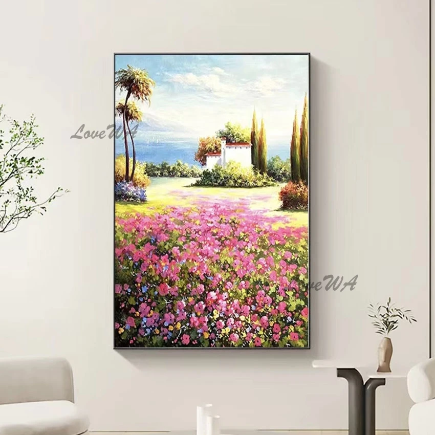 Outdoor Wall Art 3d Picture Beautiful Scenery Decor Abstract Canvas Painting Pink Flowers Landscape Frameless Modern Picture
Outdoor Wall Art 3d Picture Beautiful Scenery Decor Abstract Canvas Painting Pink Flowers Landscape Frameless Modern Picture